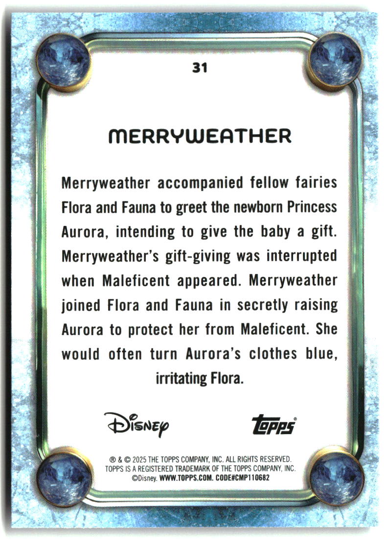 Merryweather 2025 Topps Disney Wonder #31