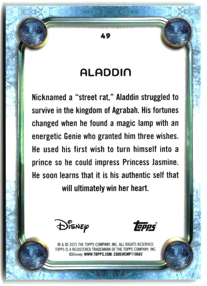 Aladdin 2025 Topps Disney Wonder #49