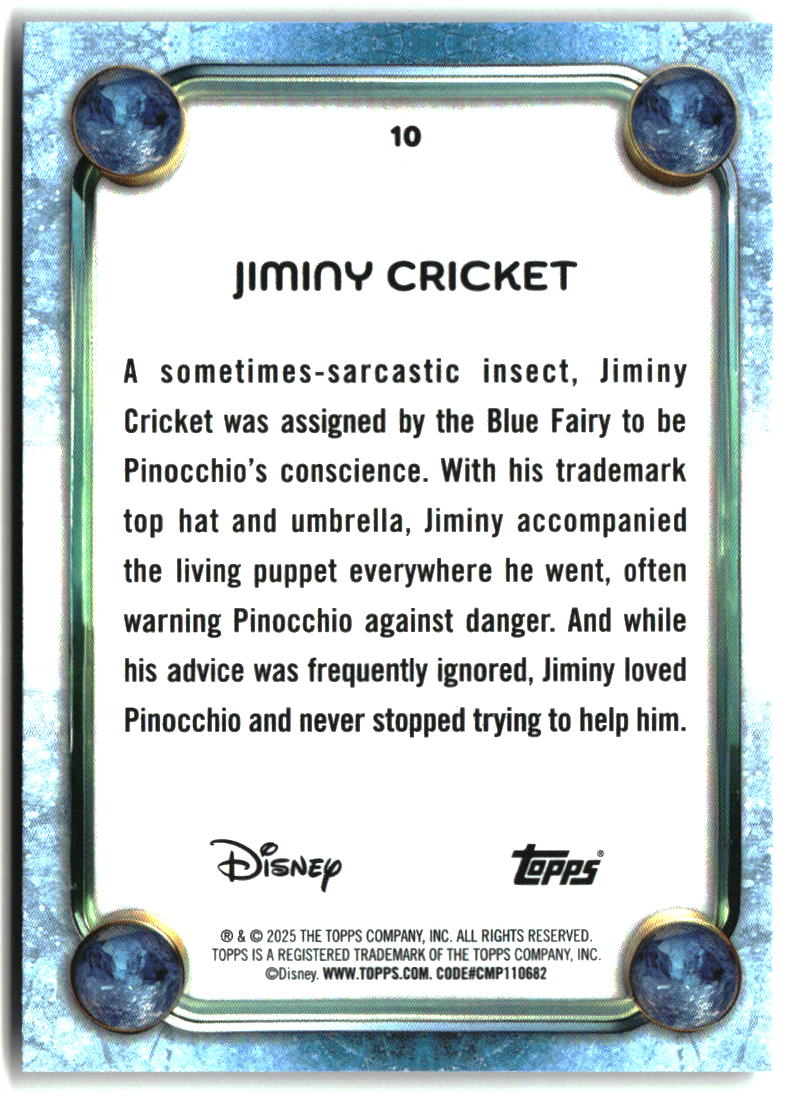 Jiminy Cricket 2025 Topps Disney Wonder #10