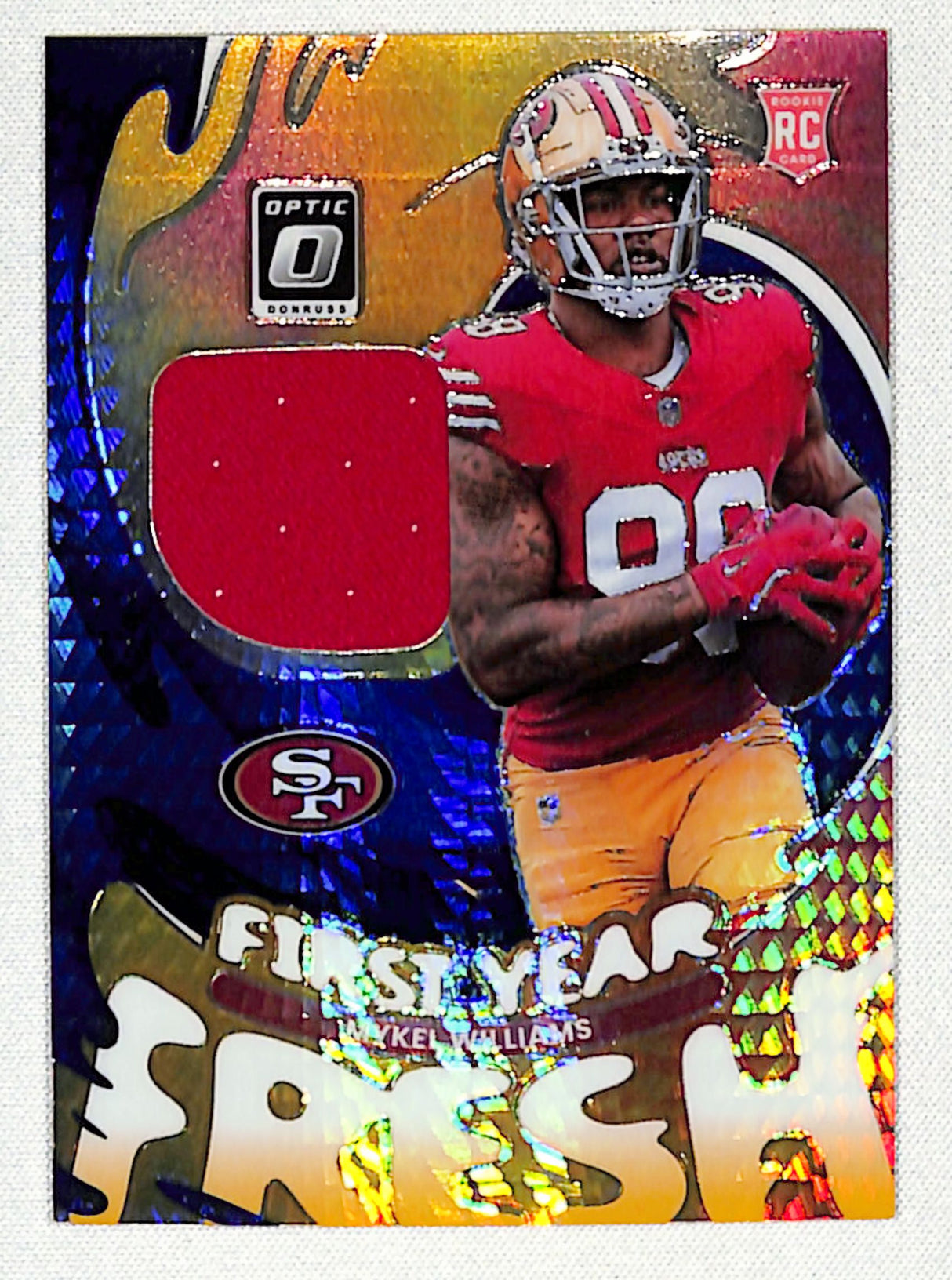 Mykel Williams 2025 Donruss Optic First Year Fresh Blue Hyper #FYFBH-MWS