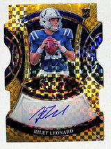 Riley Leonard 2025 Panini Select Rookie Signatures Gold Die-Cut /10 #RSI-RLD