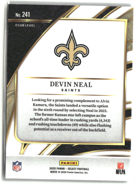 Devin Neal 2025 Panini Select #241