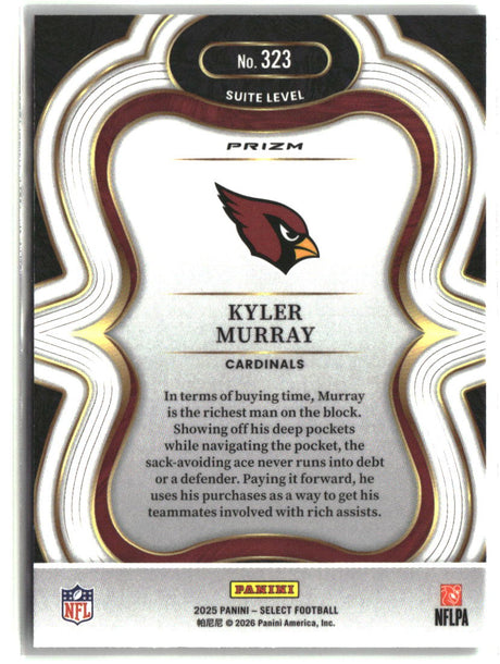 Kyler Murray 2025 Panini Select Silver Prizm #323