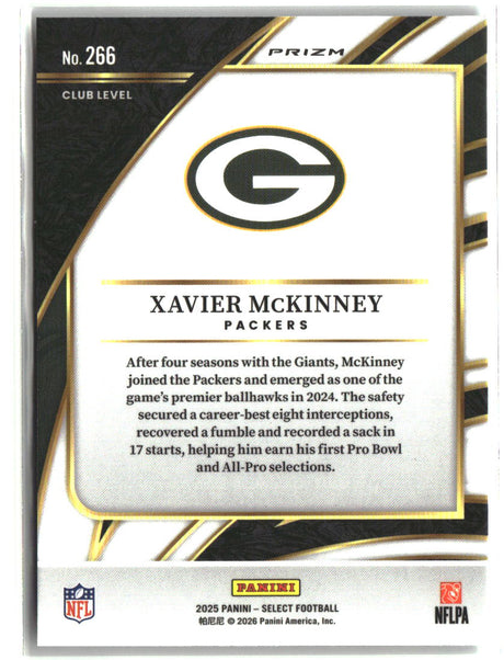 Xavier McKinney 2025 Panini Select Silver Prizm #266
