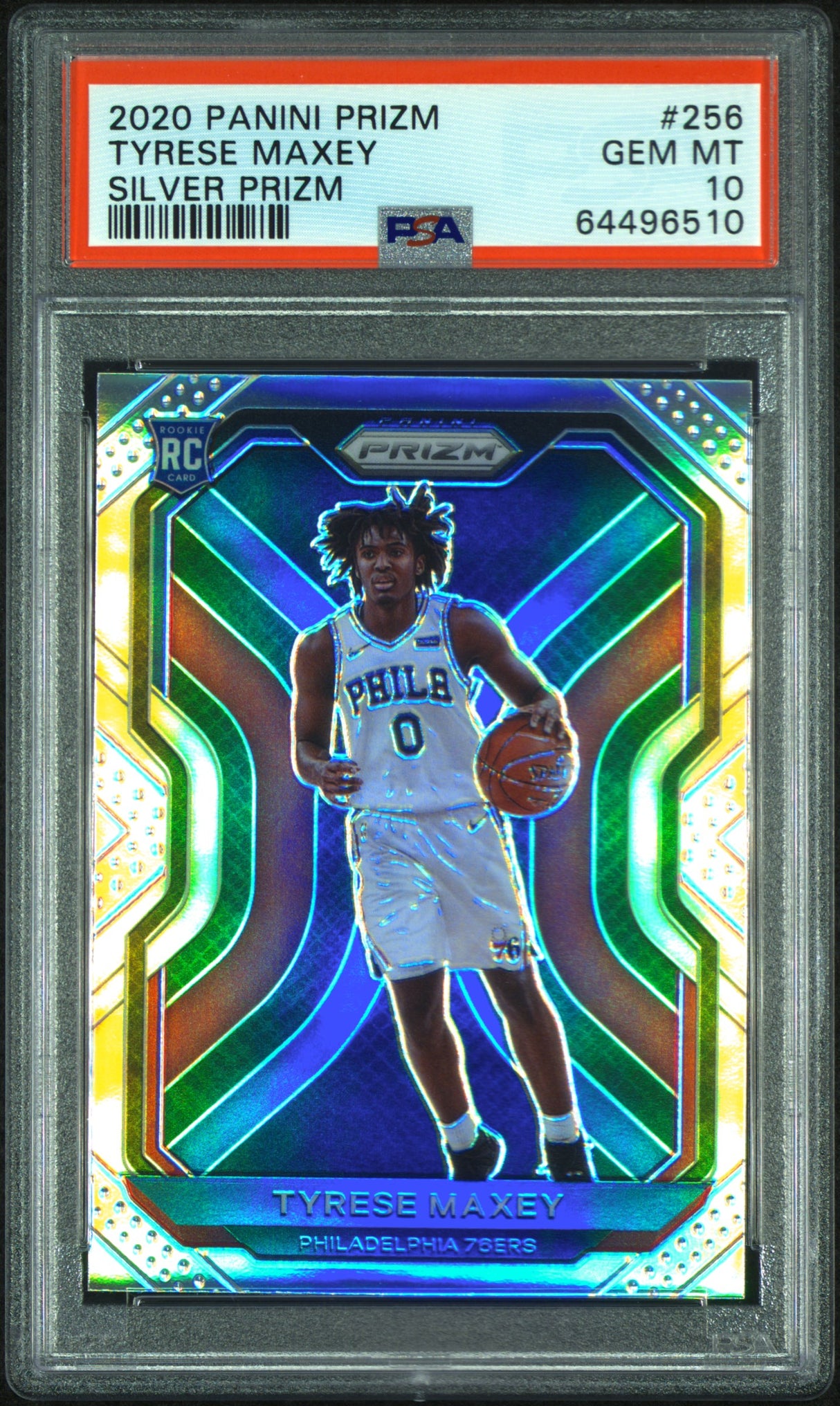 Tyrese Maxey 2020-21 Panini Prizm Silver Prizms #256 PSA 10