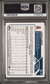 Logan O'Hoppe 2023 Topps Chrome Rookie Autographs Purple #RA-LO #/250 PSA 10