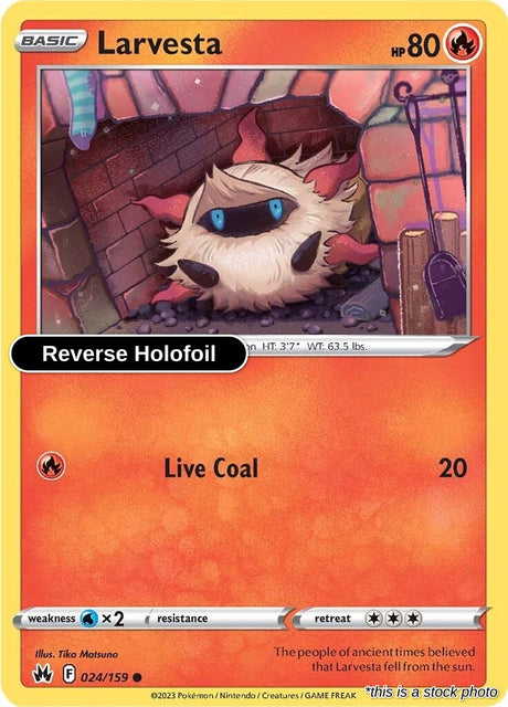 Larvesta - 024/159 - [CRZ - SWSH: Crown Zenith] - Reverse Holofoil