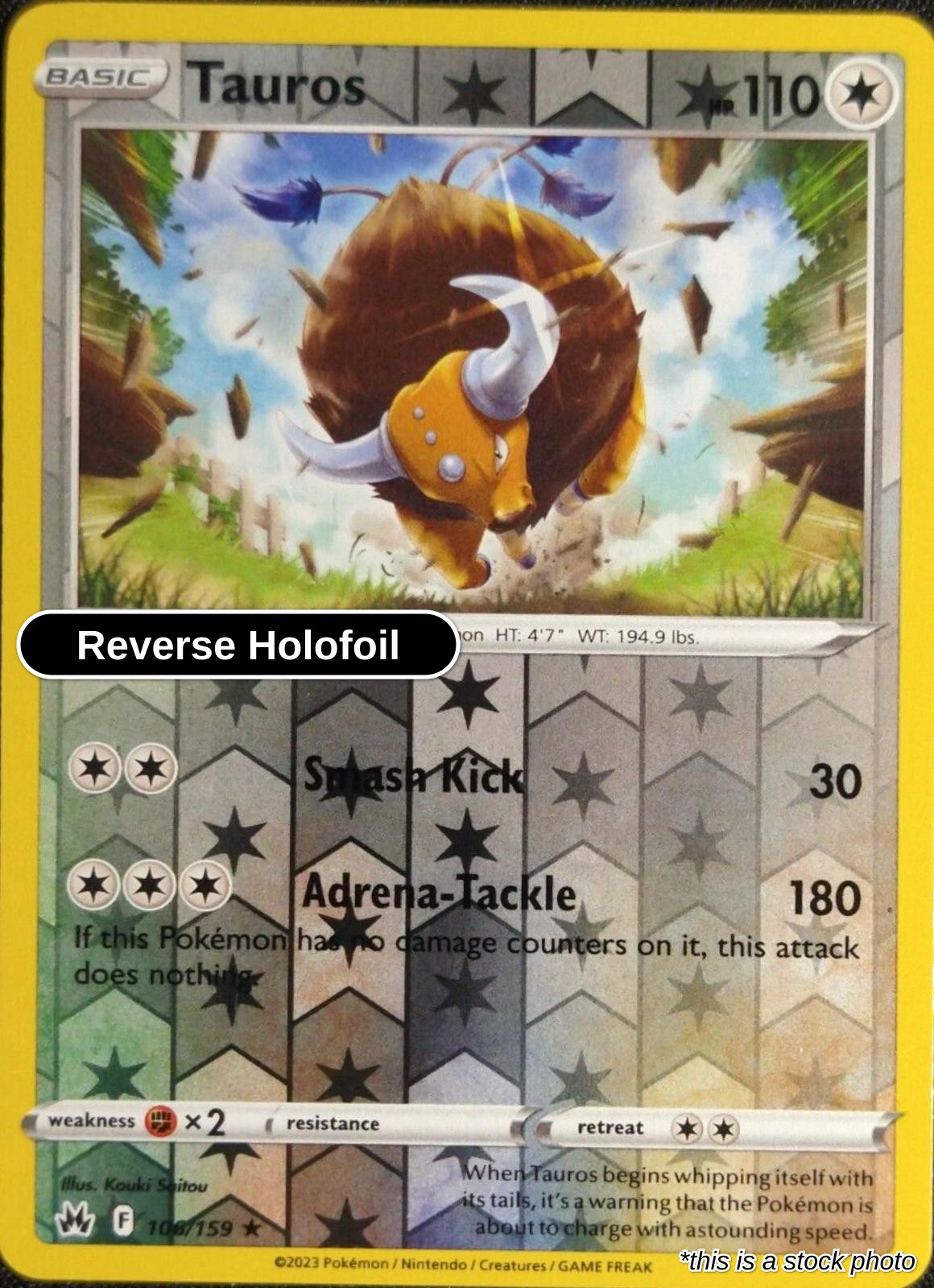 Tauros - 106/159 - [CRZ - SWSH: Crown Zenith] - Reverse Holofoil