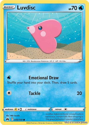 Luvdisc - 035/159 - [CRZ - SWSH: Crown Zenith]