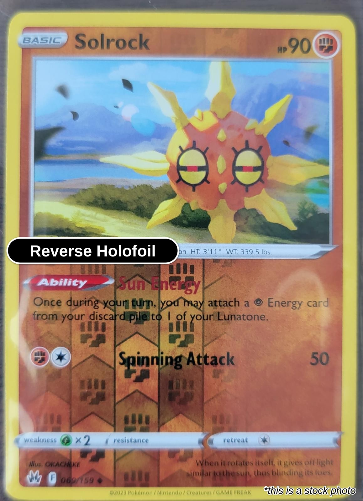 Solrock - 069/159 - [CRZ - SWSH: Crown Zenith] - Reverse Holofoil