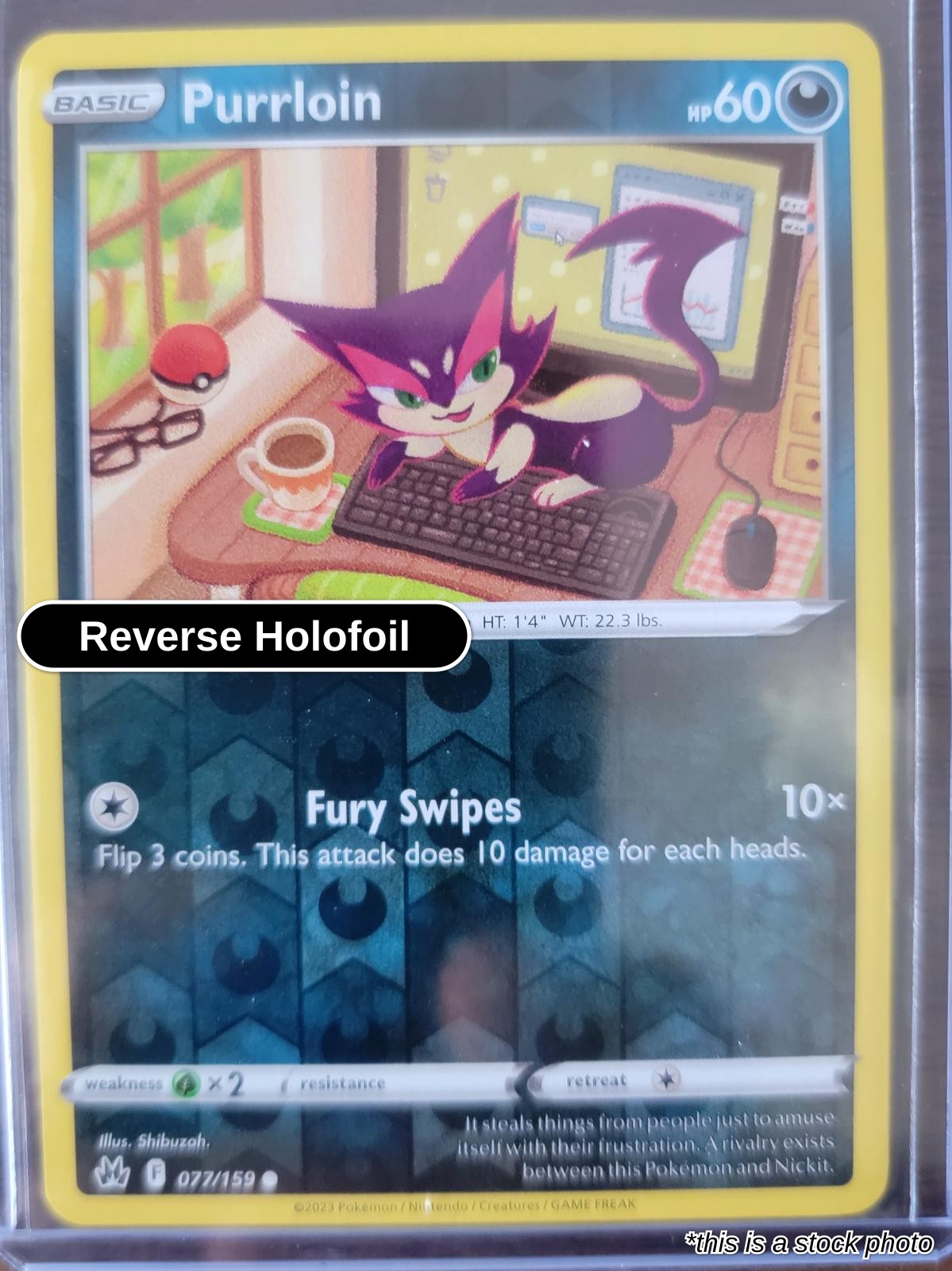Purrloin - 077/159 - [CRZ - SWSH: Crown Zenith] - Reverse Holofoil
