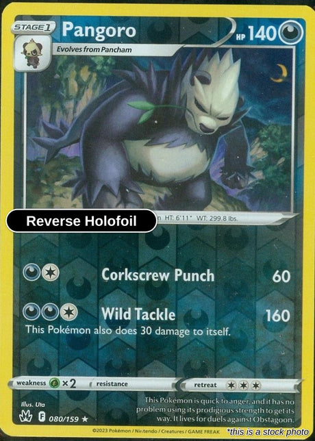 Pangoro - 080/159 - [CRZ - SWSH: Crown Zenith] - Reverse Holofoil