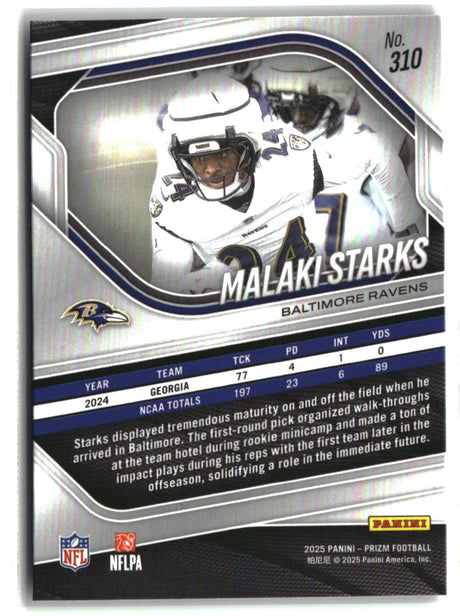 Malaki Starks 2025 Panini Prizm #310