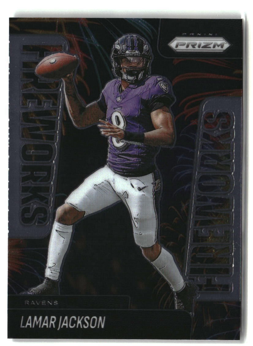 Lamar Jackson 2025 Panini Prizm Fireworks #22