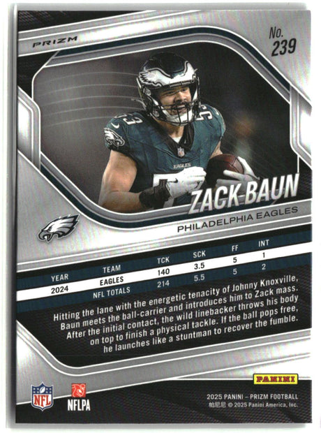 Zack Baun 2025 Panini Prizm Lazer #239