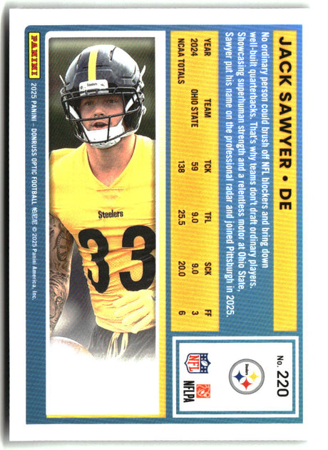 Jack Sawyer 2025 Donruss Optic #220