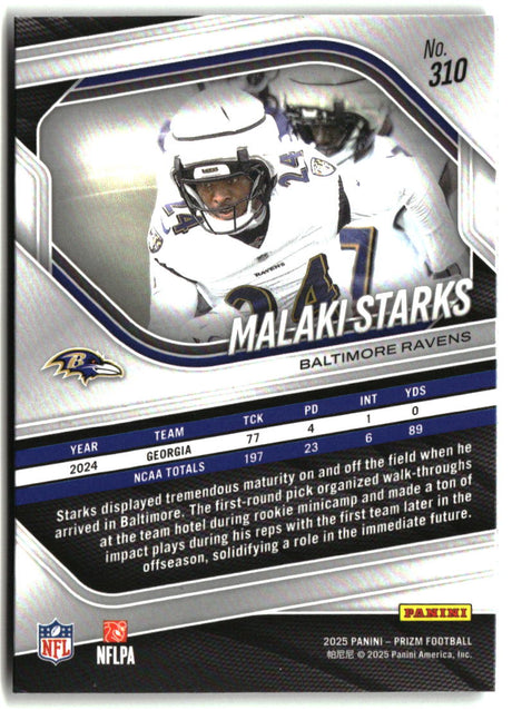 Malaki Starks 2025 Panini Prizm #310