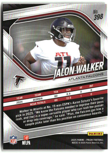 Jalon Walker 2025 Panini Prizm #398