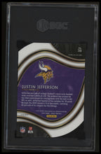 Load image into Gallery viewer, Justin Jefferson 2020 Panini Select #361 White Prizm Die Cut SGC 9.5

