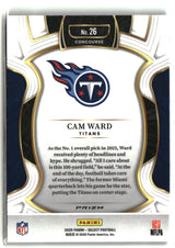 Cam Ward 2025 Panini Select Black and Orange Prizm Shock #26