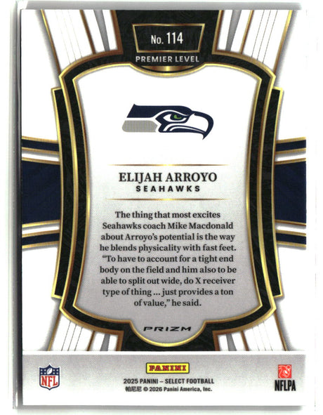 Elijah Arroyo 2025 Panini Select Black and Orange Prizm Shock #114