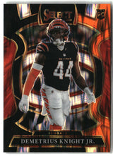 Demetrius Knight Jr. 2025 Panini Select Black and Orange Prizm Shock #58
