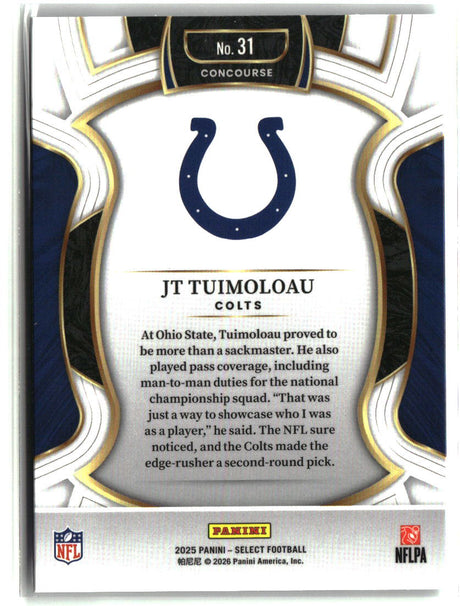 JT Tuimoloau 2025 Panini Select #31