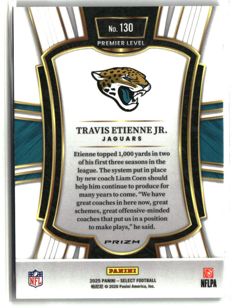 Travis Etienne Jr. 2025 Panini Select Black and Orange Prizm Shock #130