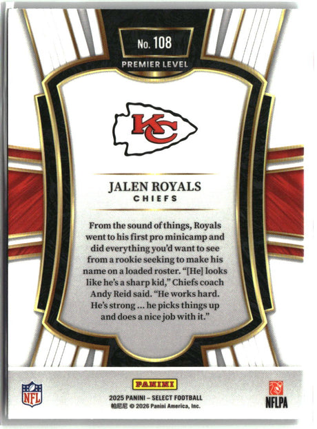 Jalen Royals 2025 Panini Select #108