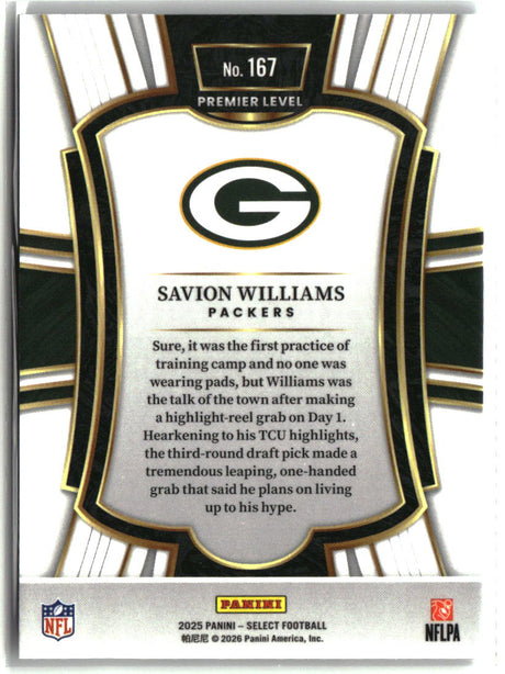 Savion Williams 2025 Panini Select #167
