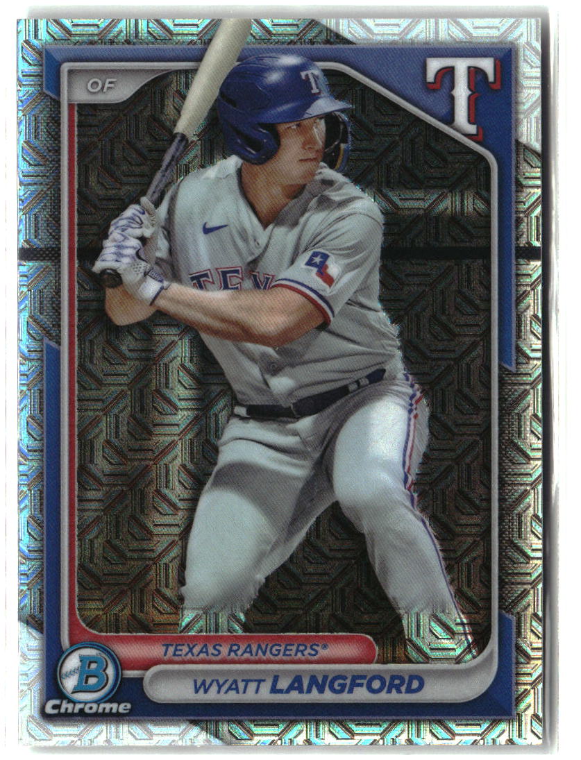 Wyatt Langford 2024 Bowman Chrome Prospects Mojo Refractors #BCP-64