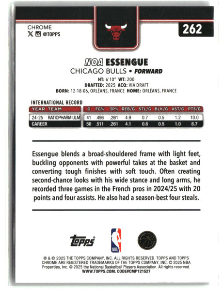 Noa Essengue 2025-26 Topps Chrome #262
