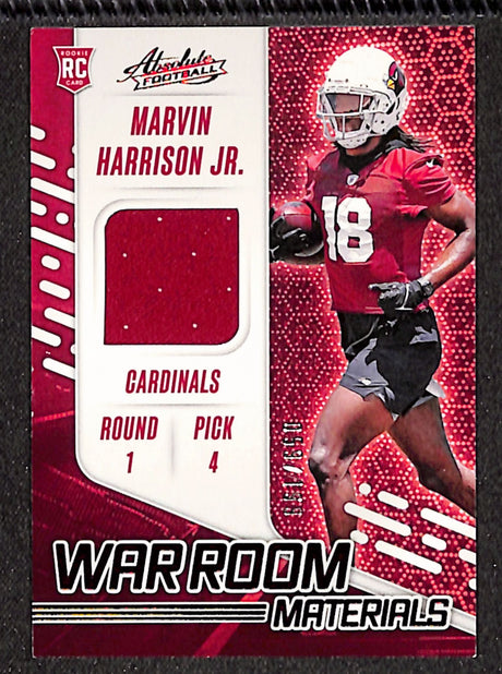Marvin Harrison Jr. 2024 Panini Absolute War Room Materials #WRM-MHJ #/199