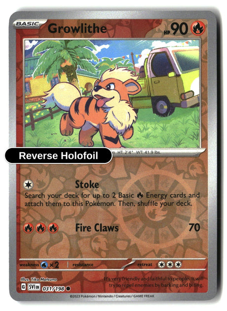 Growlithe - 031/198 - [SVI - SV01: Scarlet & Violet Base Set] - Reverse Holofoil