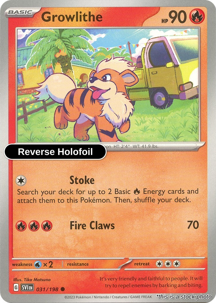 Growlithe - 031/198 - [SVI - SV01: Scarlet & Violet Base Set] - Reverse Holofoil