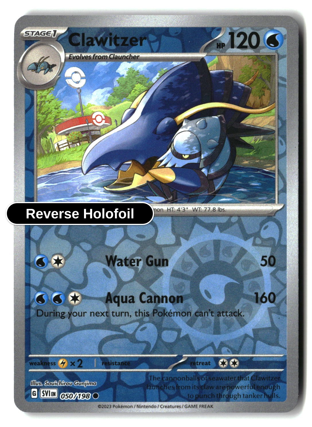 Clawitzer - 050/198 - [SVI - SV01: Scarlet & Violet Base Set] - Reverse Holofoil