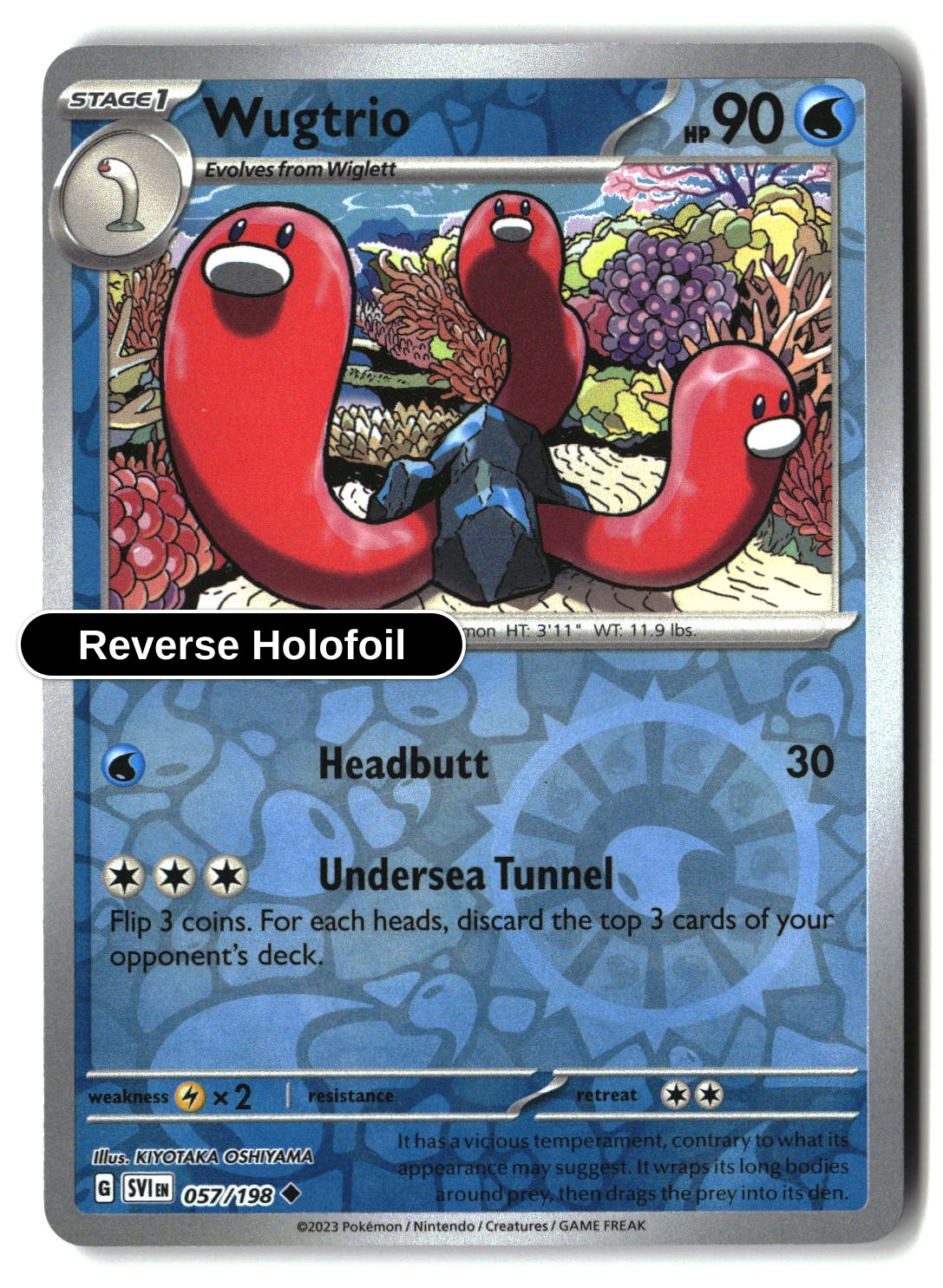 Wugtrio - 057/198 - [SVI - SV01: Scarlet & Violet Base Set] - Reverse Holofoil
