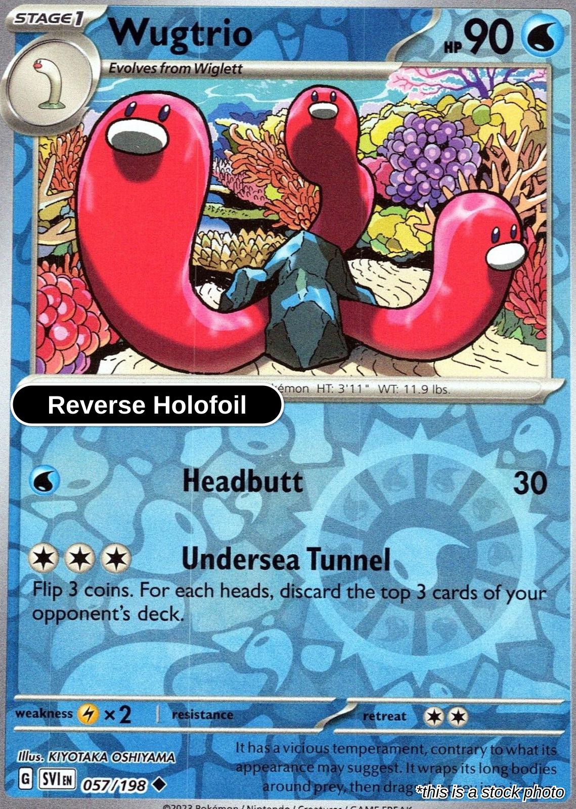 Wugtrio - 057/198 - [SVI - SV01: Scarlet & Violet Base Set] - Reverse Holofoil