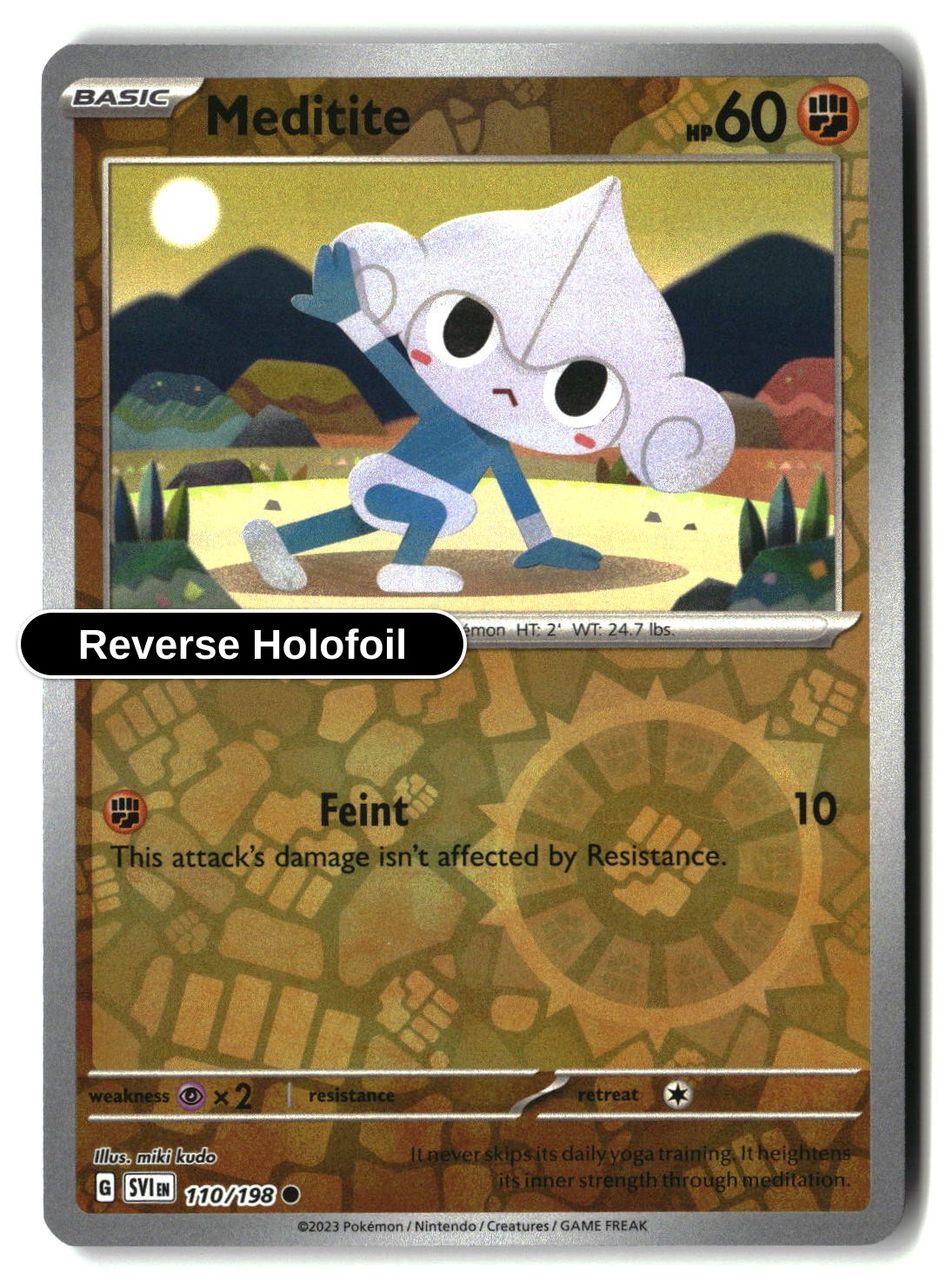 Meditite - 110/198 - [SVI - SV01: Scarlet & Violet Base Set] - Reverse Holofoil