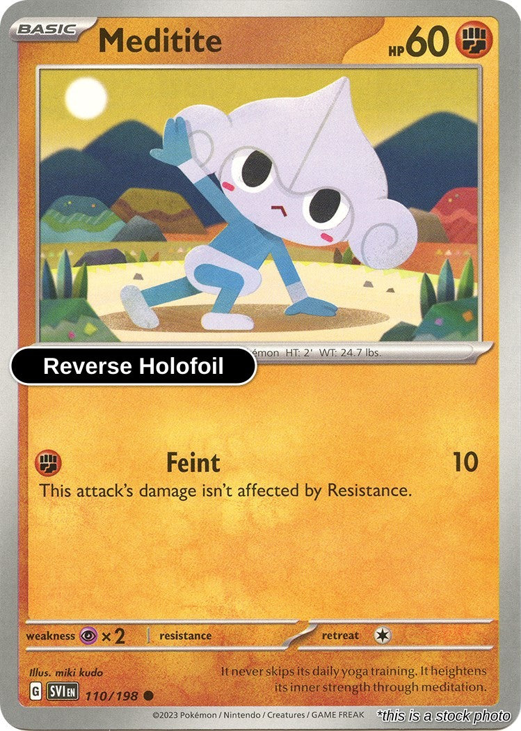 Meditite - 110/198 - [SVI - SV01: Scarlet & Violet Base Set] - Reverse Holofoil