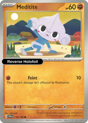 Meditite - 110/198 - [SVI - SV01: Scarlet & Violet Base Set] - Reverse Holofoil