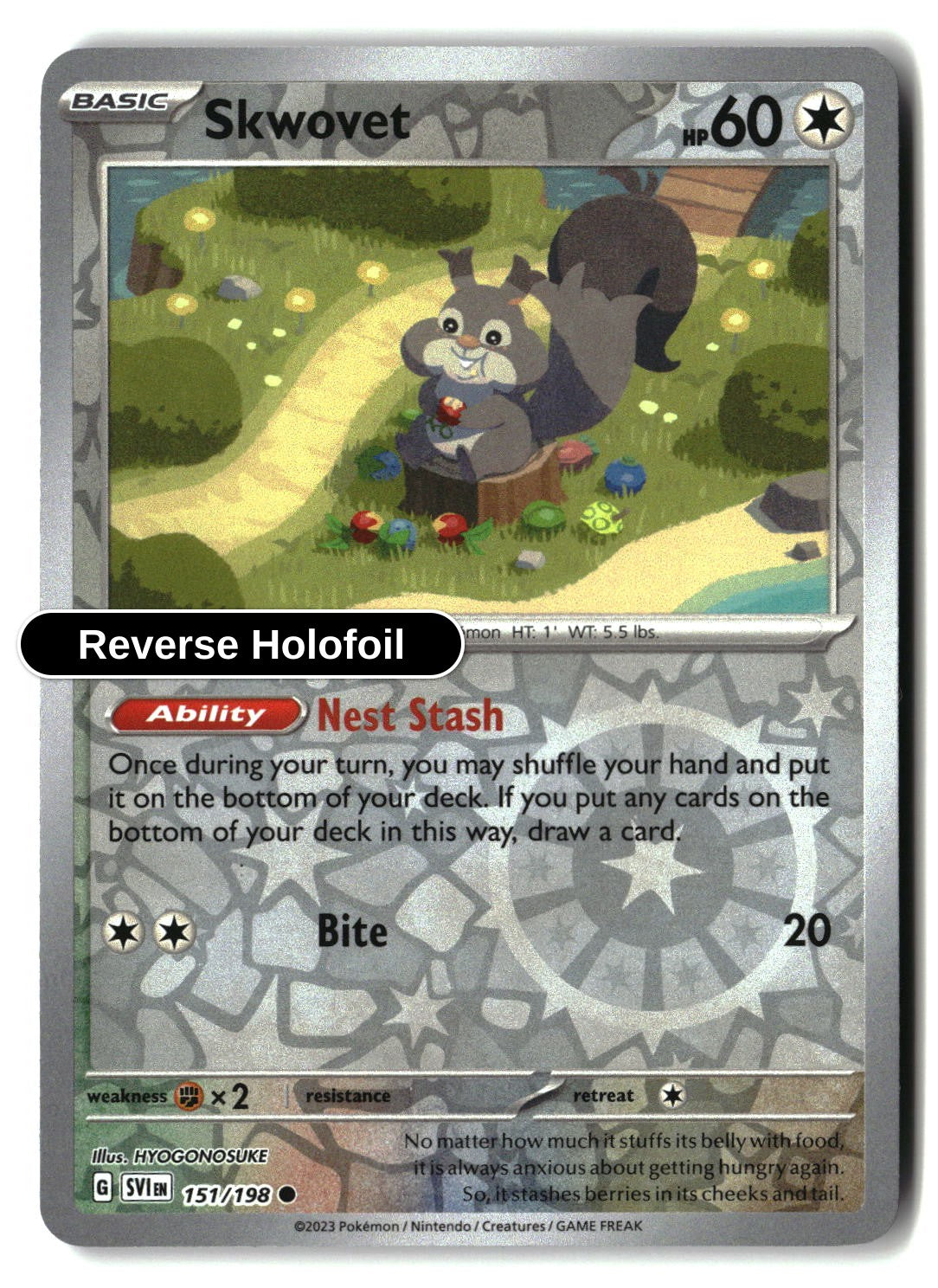 Skwovet - 151/198 - [SVI - SV01: Scarlet & Violet Base Set] - Reverse Holofoil