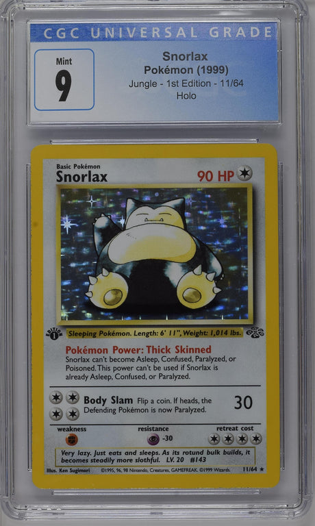 Snorlax 1999 Jungle - 1st Ed. #11/64 CGC 9