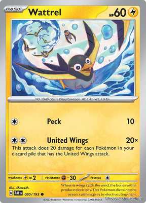 Wattrel - 080/193 - [PAL - SV02: Paldea Evolved]