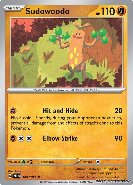 Sudowoodo - 109/193 - [PAL - SV02: Paldea Evolved]
