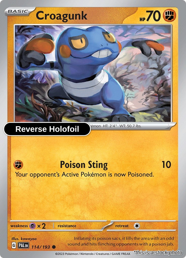 Croagunk - 114/193 - [PAL - SV02: Paldea Evolved] - Reverse Holofoil
