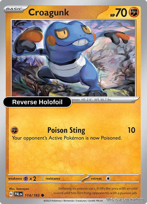Croagunk - 114/193 - [PAL - SV02: Paldea Evolved] - Reverse Holofoil