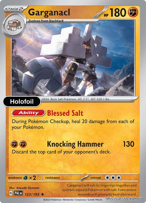 Garganacl - 123/193 - [PAL - SV02: Paldea Evolved] - Holofoil