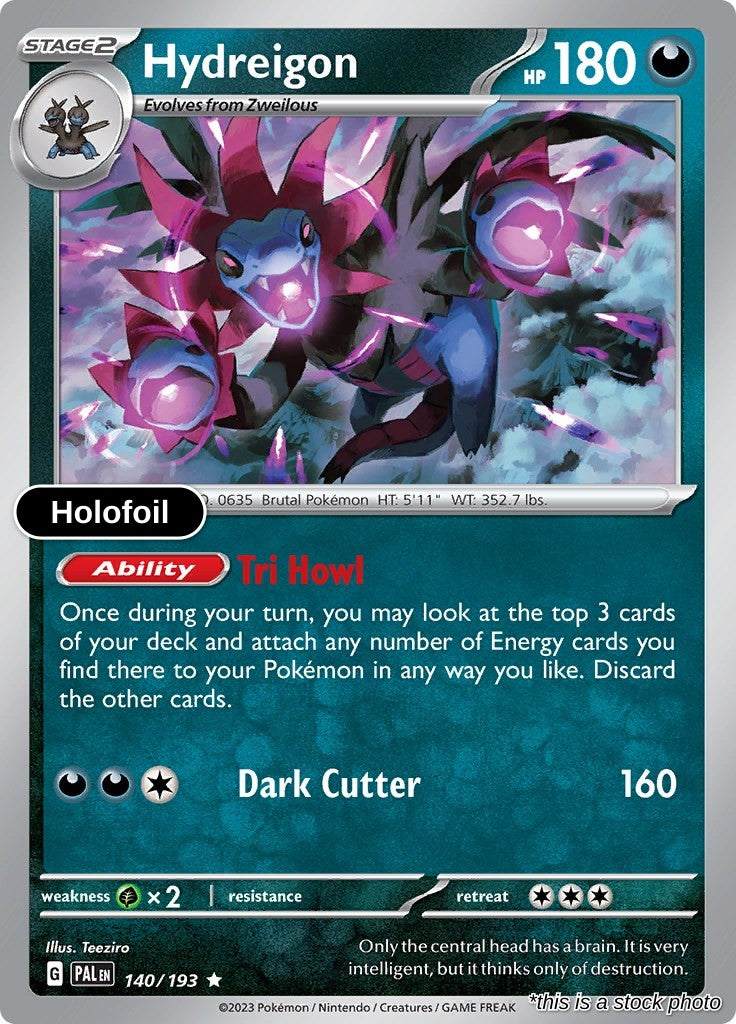 Hydreigon - 140/193 - [PAL - SV02: Paldea Evolved] - Holofoil