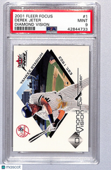 Derek Jeter 2001 Fleer Focus Diamond Vision #1 PSA 9